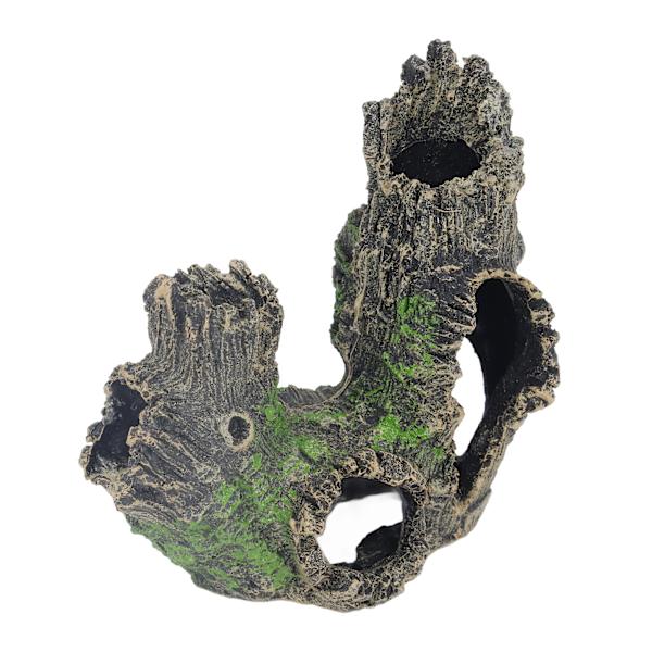 Akvarium Træstub Hule Elegant Rejer Undvigelseshus Hul Træ Hule Harpiks Håndværk Dekorationer
