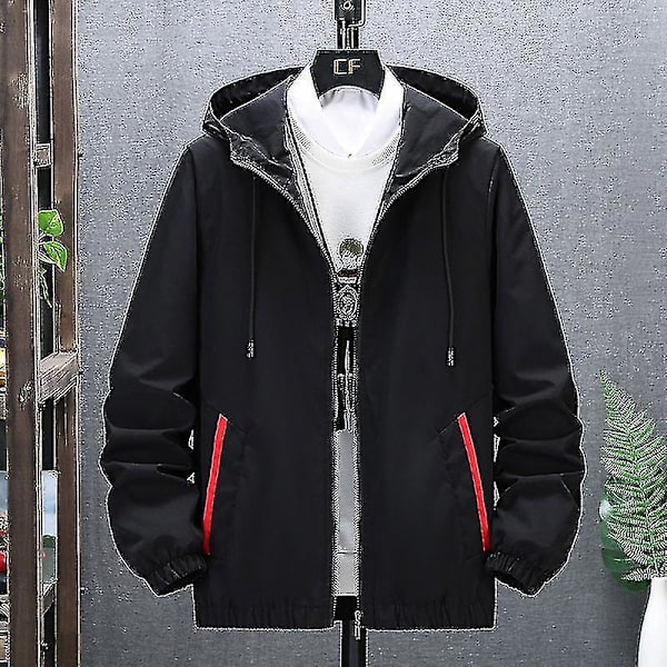 Plus Size Mænds Forår Efterår Casual Mode Bomberjakke Overfrakke Baseballjakker XL - Farve 818-5