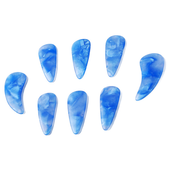 8st Guzheng Finger Picks Silikon Polymer Delikat Smidigt Utseende Elastisk Professionell Guzheng Nagelskydd Bergsfärg
