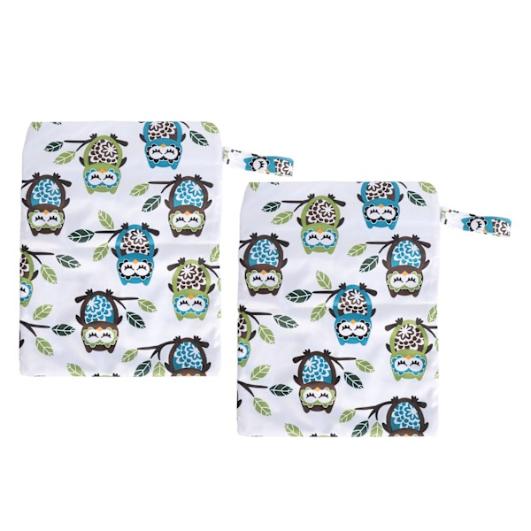 2st Två våttorra påsar med blixtlås Vattentät Tvättbara babyartiklar med stor kapacitet Yoga Gym Bag 11 X 15,7 tum