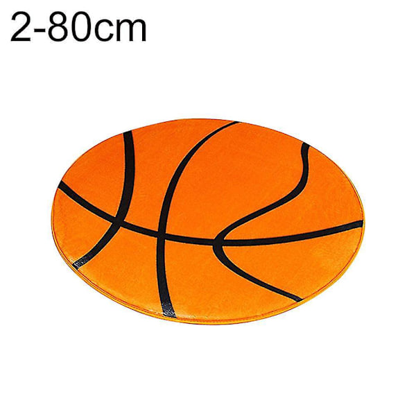 Fotball og basketball mønster rund stolmatte Hjemmedekor 80cm