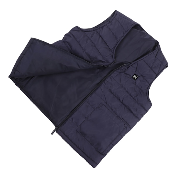 Oppvarmet vest V-hals Smart konstant temperatur Pustende varm varmevest for vinter Royalblue XL