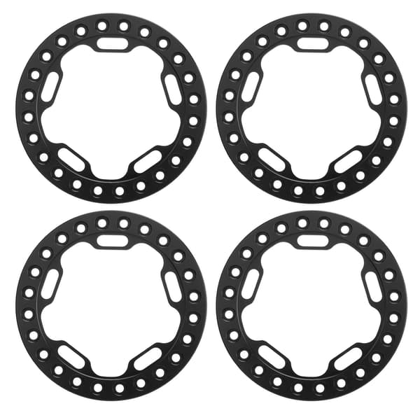 【NX】4 stk. ydre beadlock-ring til hjul 1,9 tommer erstatnings-beadlock-ringe til 1/10 RC-biler sort