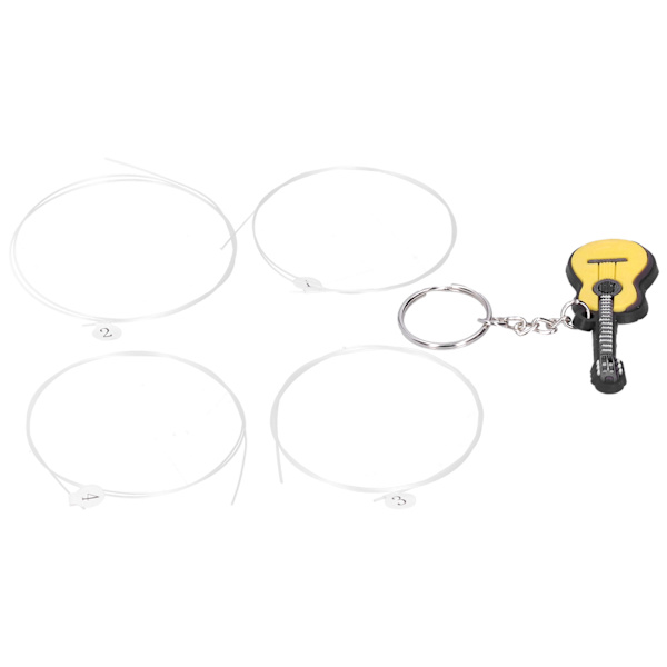 4 stk. Milky Stringed Instrument Reservedele til Guitar Ukulele Universal Milky Carbon String Set