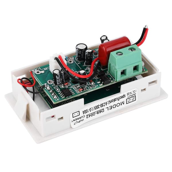 【NX】D69-2042 Dubbel Display Voltmeter Amperemeter AC80-300V 0-50A 0-100A med Strömtransformator Vit