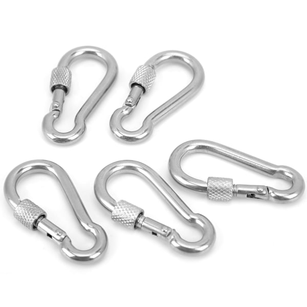 50 MM karbinhake Båtar Heavy Duty Rostfritt Stål Clips Fjäder Snap Krokar Spännen