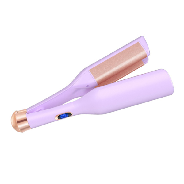 Hiusten aaltoileva rauta 32mm syvä V-muotoinen nopeasti lämpenevä hiusten kiharrin kotiin matkoille CN-pistoke 220V Violetti