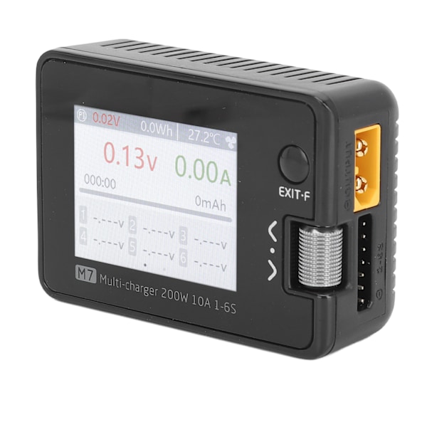 200W 10A RC LiPo Lader Lipo Batteri Balanseringslader RC Bil Fly Båt Batterilader Utlader Svart