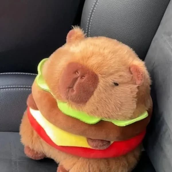 【NX】Hamburger Capybara Kapibala Plyschdocka 26CM 26cm,TH