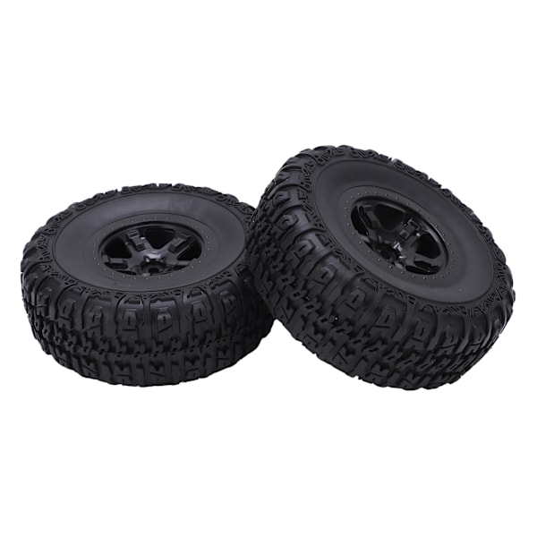2 stk. hjulfælg og dæksæt til Traxxas Slash 1/10 RC Short Course Lastbildæk Opgraderingsdele Sort