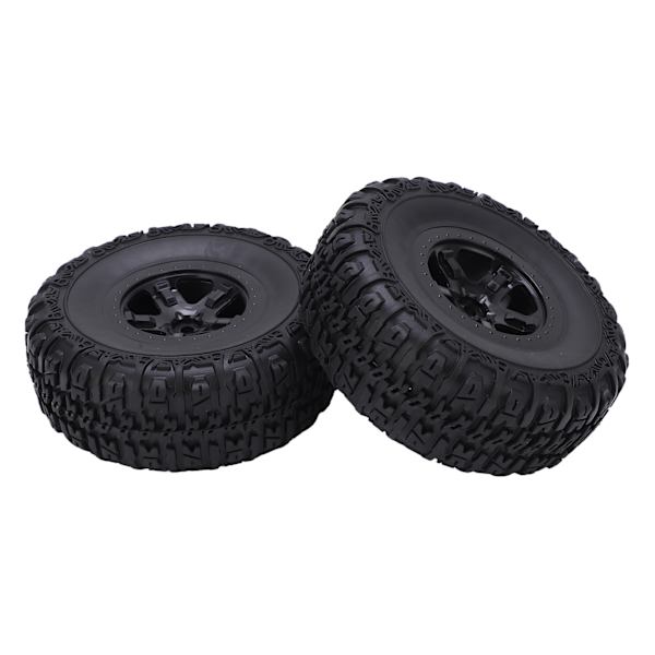 2kpl pyörän vanne- ja rengassarja Traxxas Slash 1/10 RC Short Course -kuorma-auton renkaille, päivitysosat, musta