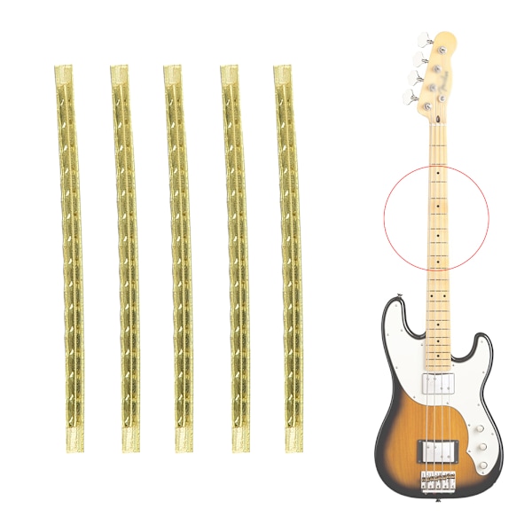 24 stk/sett Elektrisk gitarstreng Gitar Gripbrett Messing Fret Wire Bredde 2,7 mm