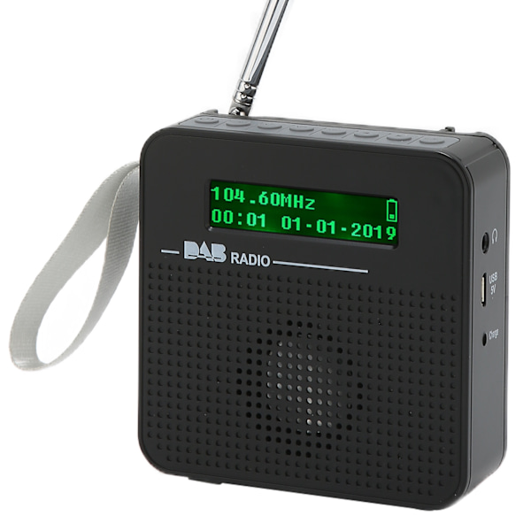 Digital Radio Bärbar Bluetooth FM-radio med DAB/DAB för promenader utomhus