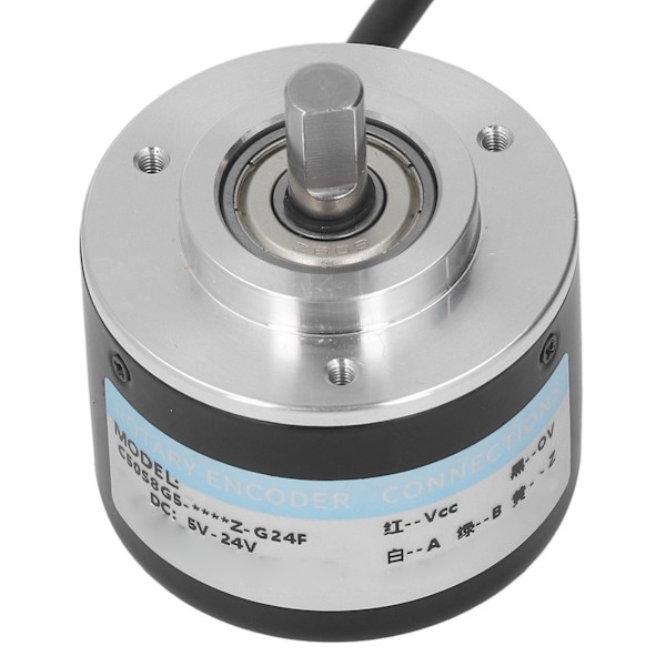 2-faset inkrementel roterende encoder 50 mm ydre diameter IP50 PNP roterende encoder DC5‑24V 500P/R