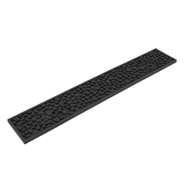 Kaffebarmatte PVC silikone Anti-slip rektangulær Varmebestandig dræningsmåtte Kaffebord Tilbehør Sort