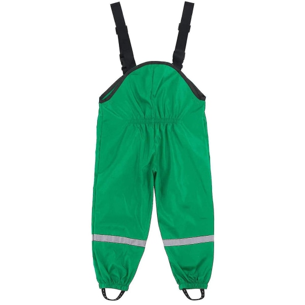 Unisex regnbukse for barn, vindtett og vanntett mudbukse Green 104