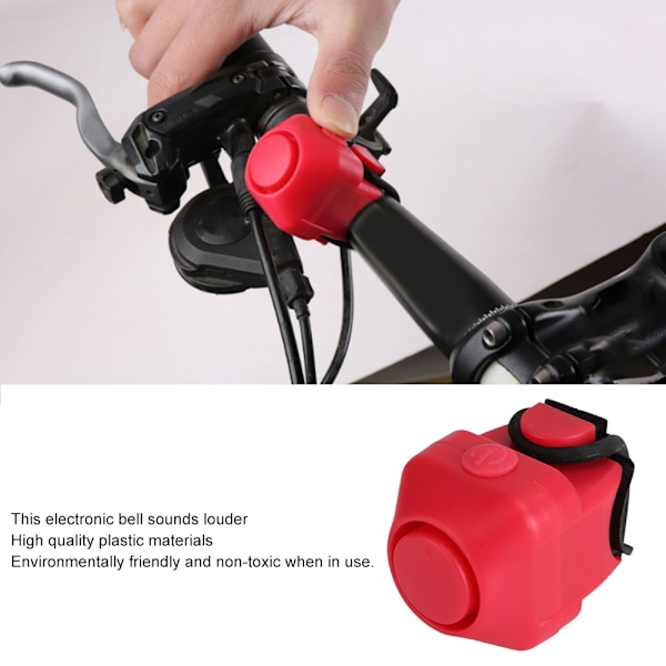 Mini Bärbar IP66 regnsäker elektronisk Bell Cykeltillbehör Röd