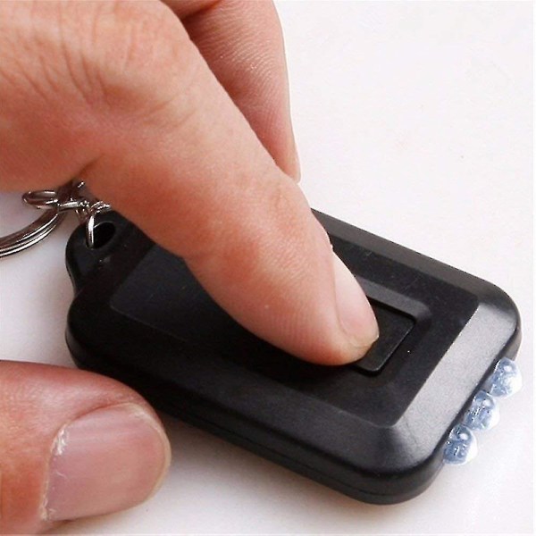 Led-avaimenperä taskulamppu, mini aurinkoenergialla toimiva avaimenperävalo avainrengas (musta)