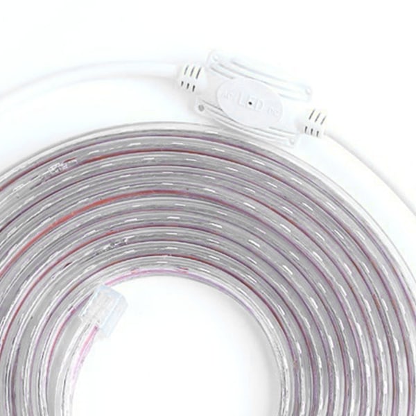LED Strip Lights 16,4ft Long 20W Flexibilitet Klippbar Vattentät LED Strip Ambient Light Strip EU-kontakt 220V Vitt ljus