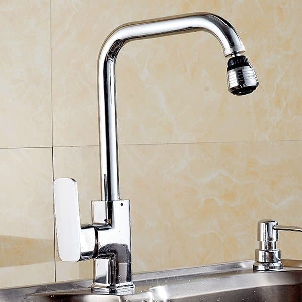 【NX】Vandhane Dyse - 360° Roterende Vandadapter Silver grey silver