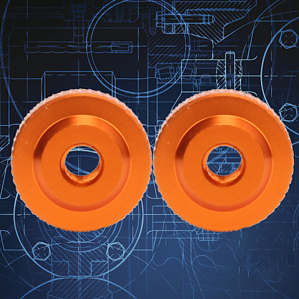 10 stk/sæt M4x14x5 Håndstrammende møtrikker Aluminiumlegering Skruemøtrikker Beslag Orange