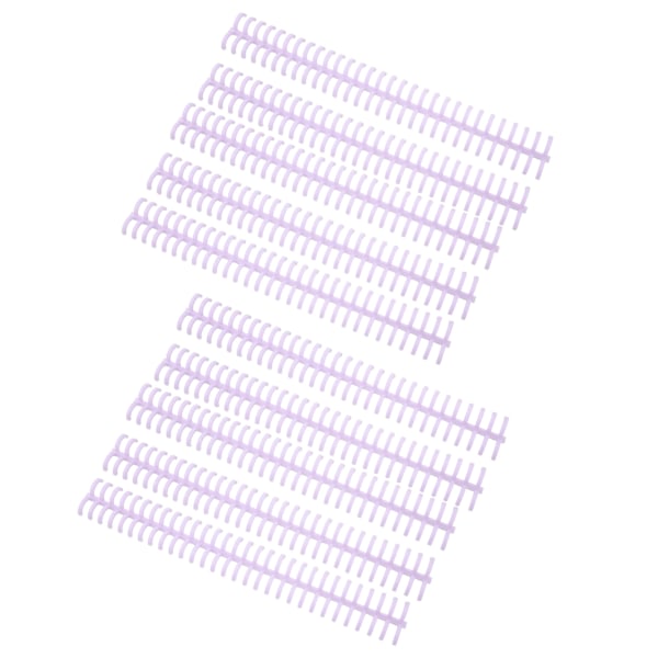 10 stk Bindende Rygge Spiraler Spoler Kamme 30 Hull Plastbånd til Løse Blade 1/2in Diameter Lilla