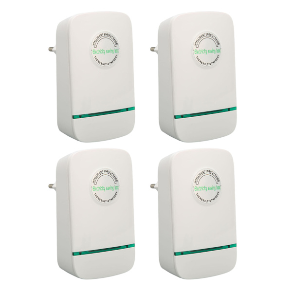 4 ST Energisparare Intelligent Flamskyddsmedel Lågförbrukning elsparbox för hem 90‑240V EU-kontakt