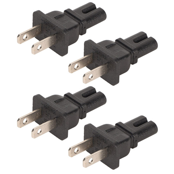 4 stk NEMA 1-15P til IEC320 C7 strømforsyning 1-15P til C7 strømadapter til bærbare højttalere Skærme Printere US-stik 125V