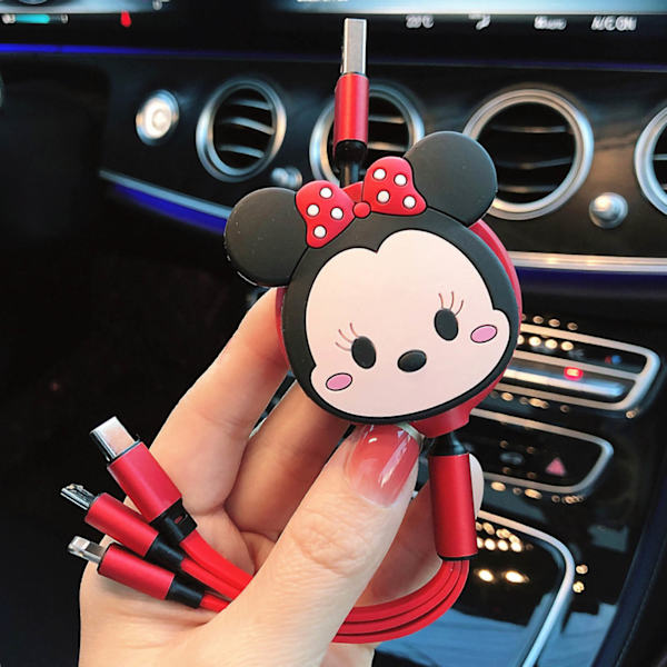 3 i 1 Laddare Date Kabel Typ C för IOS för Android Adapter Infällbar Snabbladdning Multifunktion Bärbar Typ 1