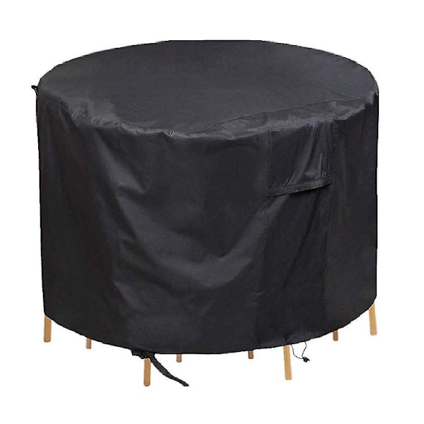 Outdoor Garden Table Furniture Protective Cover - Round, Dustproof, Waterproof (239*58cm)