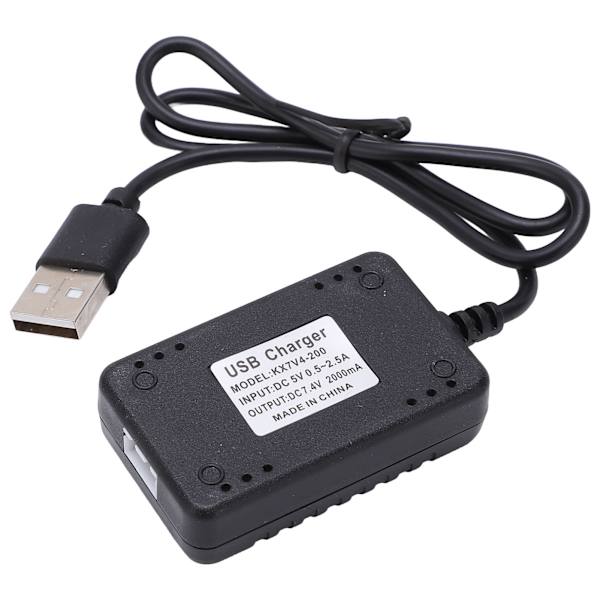 RC USB-laddarkabel DC 7,4V 2000mA-utgång Fullt skydd för WLtoys 144001 104001 Fjärrkontrollbil