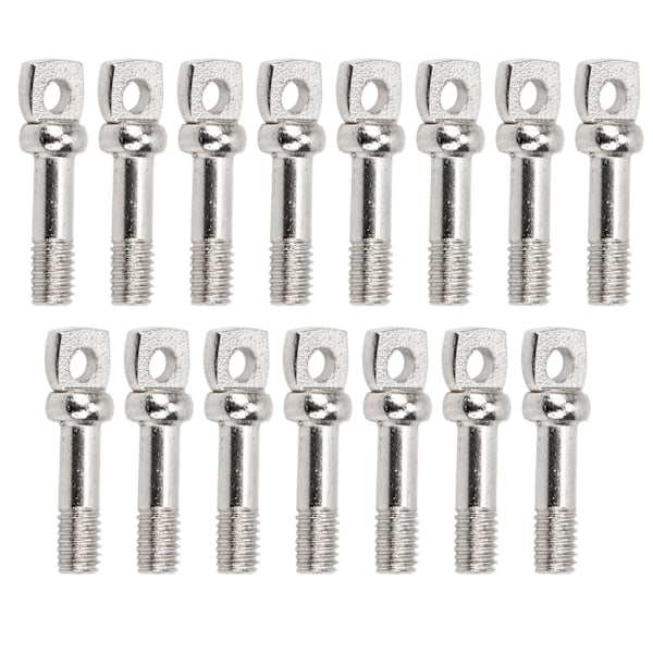 15 kpl ruostumattomasta teräksestä valmistettuja litteäkantaisia ruuveja reiällä, RC-autotarvikkeet etu-/takapuskuriin M3x16mm
