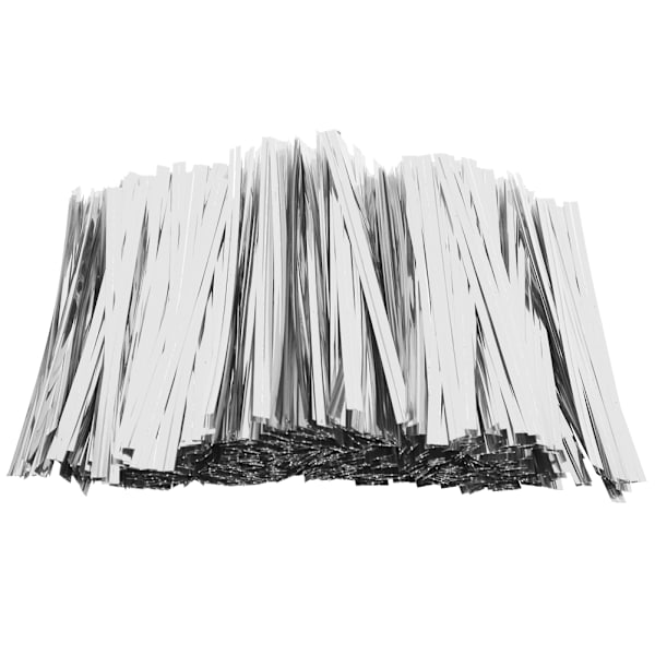 3200ST PET Twist Slips 10cm för Godisbrödspåse Förpackning Lolipop DessertförseglingSilver 10cm/3200st