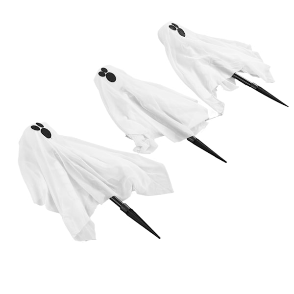 Upplysta Ghost Stakes Vit Ghost LED-ljus Plasttyg Enkel installation Ghost Yard Stake för Lawn Yard Garden