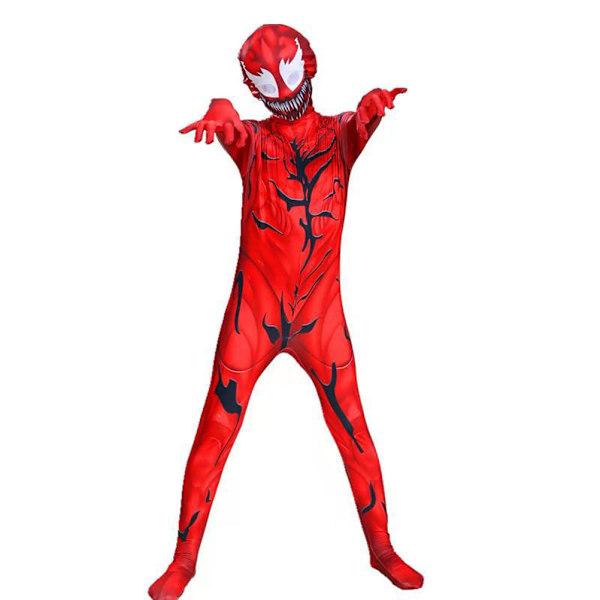 Rollspel Kostym Filmkaraktär Röd Bodysuit Jumpsuits Halloween Cosplay Performance Kläder för barn