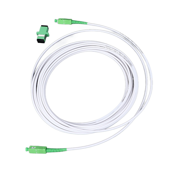 Optisk modemforlengningskabelsett Armored Single Mode SC Patch-kabel med flenskontakt for FTTH FTTB FTTP SC APC 10m / 32.8ft