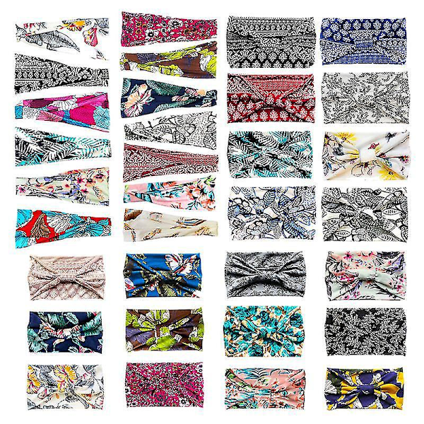 Elastisk bredt pannebånd for kvinner - Yoga-knute turban hårband