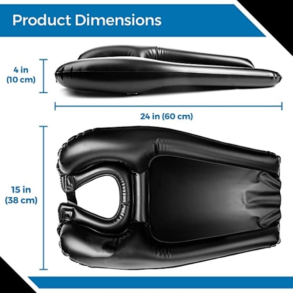 PVC uppblåsbar schampobassäng Bärbar schampokudde Blås upp och töm snabbt hårtvättstället för äldre gravida kvinnor