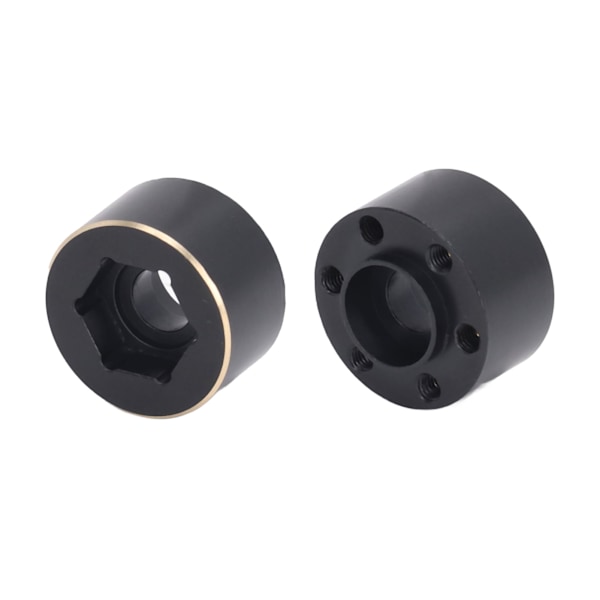 2st 1,9 2,2 tums hjul Hexnav bredda adapter Mässing svart hjulfälg Adapter för fjärrkontroll bil 12mm / 0,5in