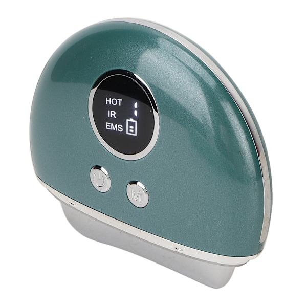 Electric Gua Sha Machine Colorful Lights Micro Current Hudskrapning Ansiktsmassageenhet Grön