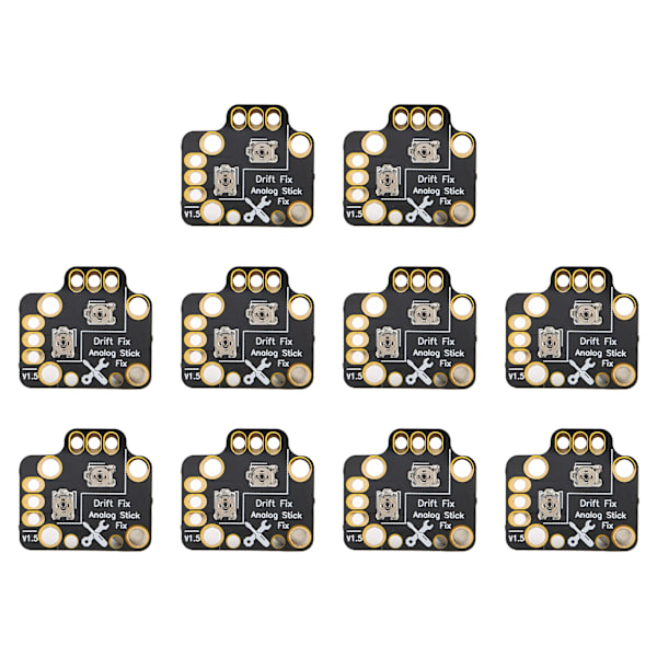 10st Gamepad Joystick Drift Repair Board Universal 3D Analog Joystick Drift Fix Mod för spelkontroller Svart