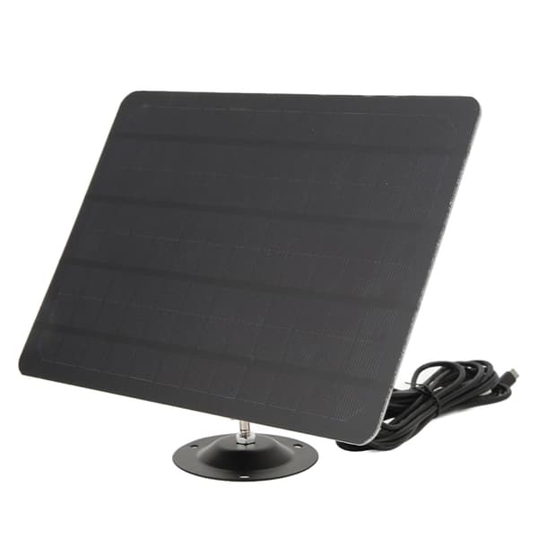 RV Solcellepanel Mono Høy Effektiv Solbatteriladerpanel med Brakett 3 Meter Ladingkabel for RV Utendørs Kameraovervåking 10W Kvadrat