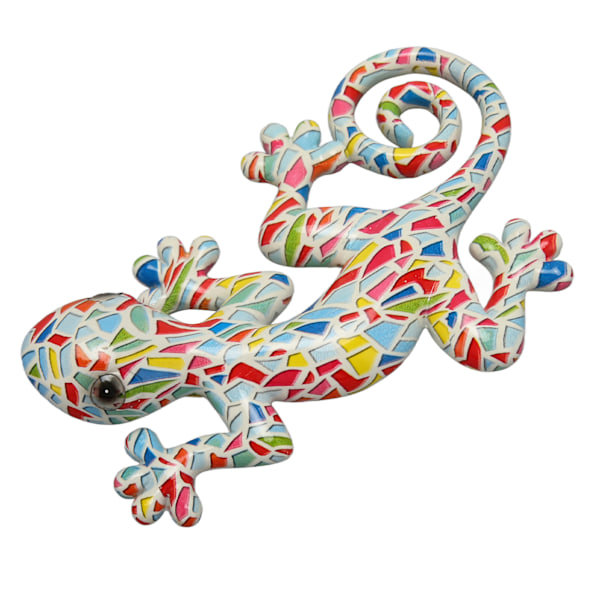 Gecko veggkunstdekor Lykke til Visdom Håndmalt fargefast 3D øgle kunstvegg skulptur for kjøleskapsgjerde Verandaer LM9001A 1