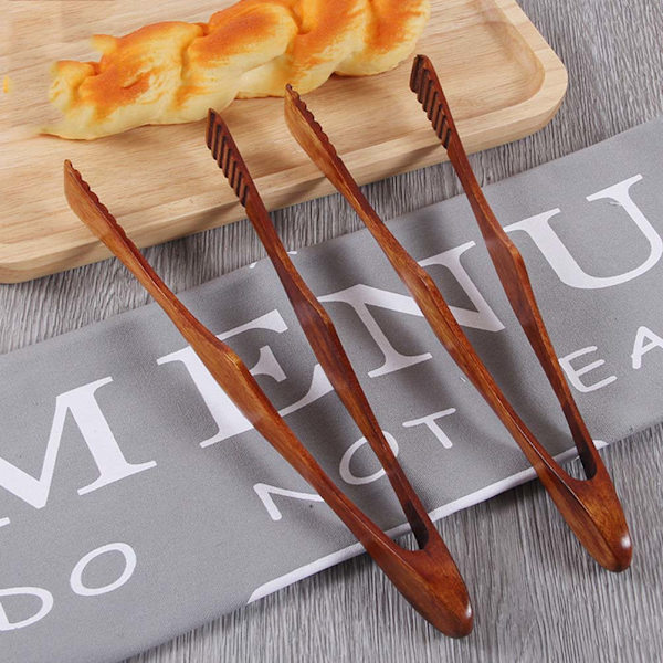Trä Mat Tång Grill Biff Tång Bröd Dessert Bakverk Klämma Buffé Kök Matlagningsredskap