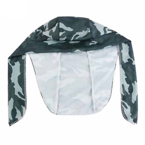 Huvudscarf för män, snabb torkning, mjuk, andningsbar, stretchig, justerbar, skalle-wrap-hatt för cykling, löpning