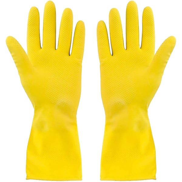 3-pack gula rengöringshandskar-stora