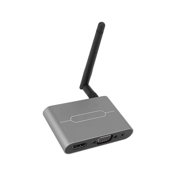 Trådlös VGA Dual Interface Trådlös Display Adapter 4K Extender Sändar-Mottagarset 2.4G 5G Dubbel Frekvens med Extern Antenna