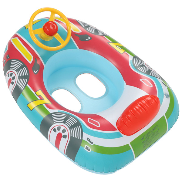 Yacht Pool Float Uppblåsbar Yacht Ratt PVC Anti läckage Ben Hål Småbarn Simflottor för Simning Sommar Blå Botten