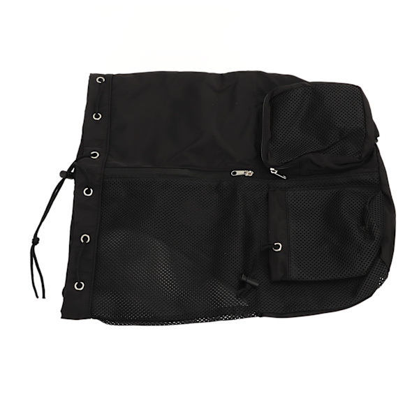 Mesh Strandryggsekk Justerbar Skulderstropp Lett Pustende Mesh og PVC Svømme Mesh Ryggsekk for Trening Svart
