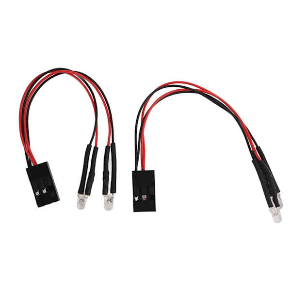 2 kpl muokatut LED-valot Axial Scx24:lle 1/24 1/18 mittakaavan RC-automalleille, valkoinen valo
